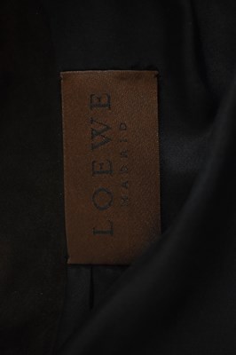 Lot 24 - LOEWE; a brown 42 full length coat with...