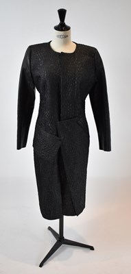 Lot 33 - ROLAND MOURET; a black leather and fabric full...