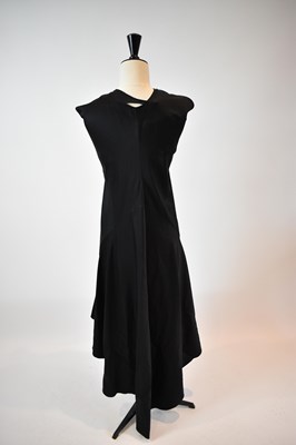Lot 35 - GIVENCHY; a black 100% silk full length...