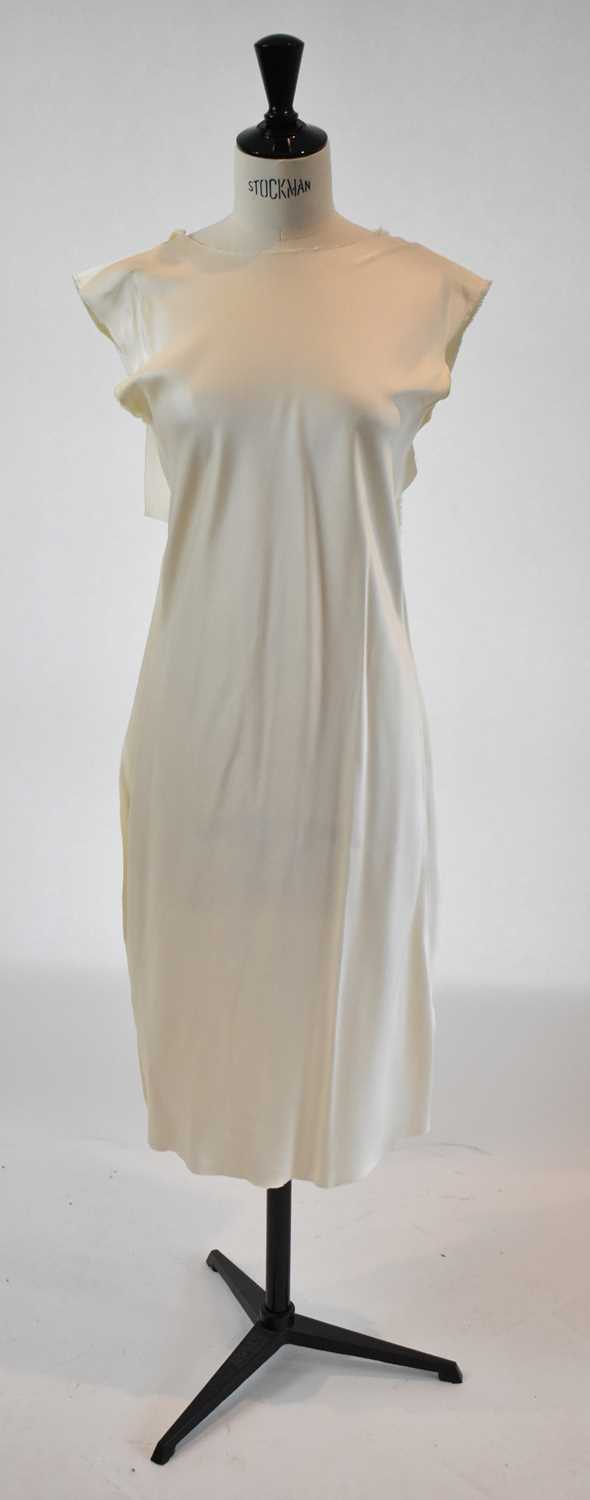 Lot 39 - LANVIN; a cream 100% silk evening dress, size...