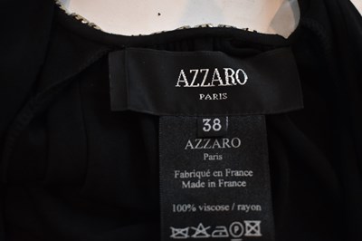 Lot 43 - AZZARO; a black evening dress with diamante...