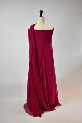 Lot 44 - GUCCI; a fuscia pink 100% silk full length...