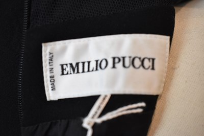 Lot 47 - EMILIO PUCCI; a black 100% wool cocktail dress...
