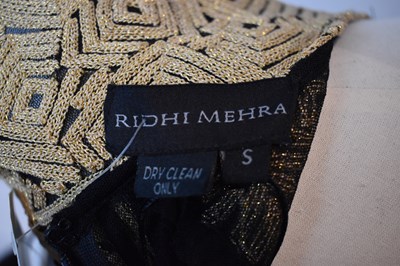 Lot 48 - RIDHI MEHRA; a black and silk taffeta full...