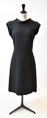 Lot 64 - LOUIS VUITTON; a black wool and silk...