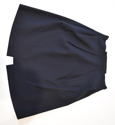 Lot 70 - ROLAND MOURET; a navy blue A-line skirt, size 10.