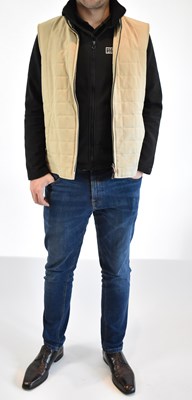 Lot 104 - LORO PIANA; an ecru Storm System quilted gilet,...