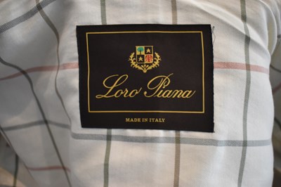 Lot 117 - LORO PIANA; a natural cotton part lined full...