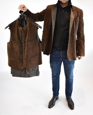 Lot 147 - HABSBURG: a a brown suede leather jacket, size...