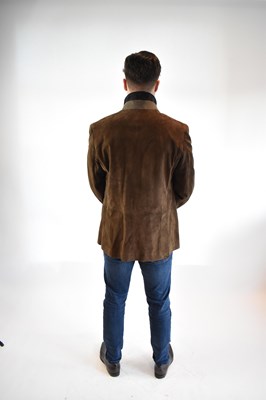 Lot 147 - HABSBURG: a a brown suede leather jacket, size...