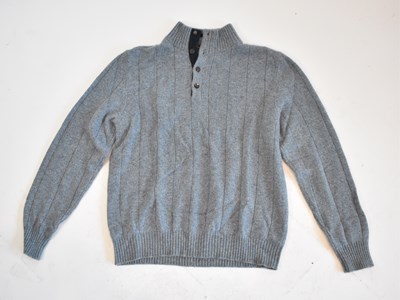 Lot 155 - LORO PIANA; a grey 100% cashmere sweater with...