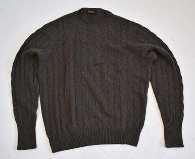 Lot 157 - LORO PIANA; a brown 100% baby cashmere cable...