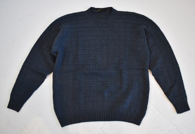 Lot 164 - LORO PIANA; a blue 100% cashmere rib knit...