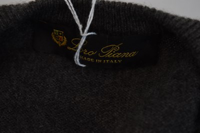 Lot 179 - LORO PIANA; a brown 100% cashmere V-neck...