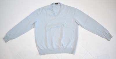 Lot 180 - LORO PIANA; a light blue 100% baby cashmere...