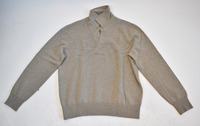 Lot 192 - LORO PIANA; a beige 100% baby cashmere button...