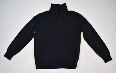 Lot 196 - LORO PIANA; a navy blue 100% baby cashmere...