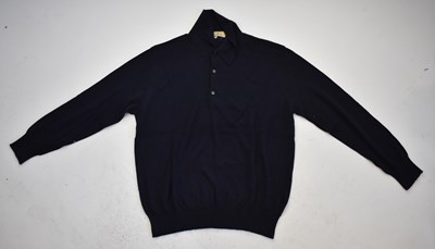 Lot 214 - MARIANO RUBINACCI; a navy blue 100% cashmere...