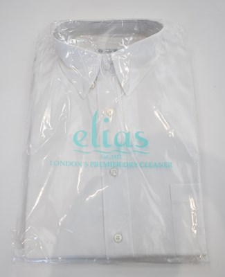 Lot 230 - LORO PIANA; a white cotton long sleeve shirt,...