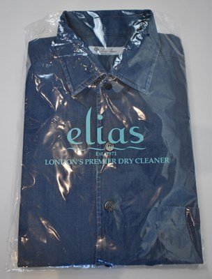 Lot 256 - LORO PIANA; an indigo denim blue linen long...