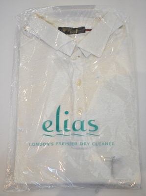 Lot 259 - LORO PIANA; a white cotton short sleeve polo...