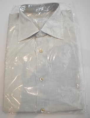 Lot 303 - ERMENEGILDO ZEGNA; a light grey cotton long...