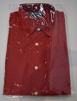 Lot 315 - VILEBREQUIN; a red linen long sleeve shirt,...