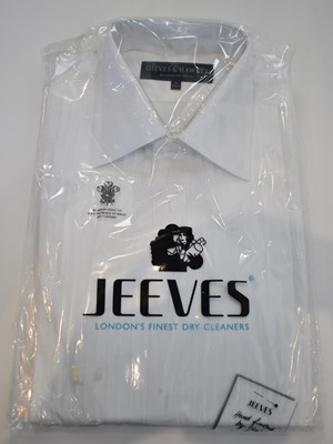 Lot 320 - GIEVES & HAWKES; a white cotton long sleeve...