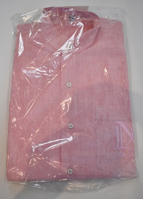 Lot 325 - A pink linen long sleeve shirt with...