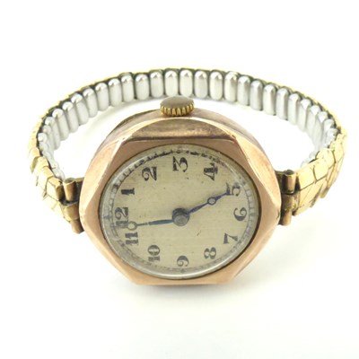 Lot 1129 - A vintage 9ct gold ladies' wristwatch