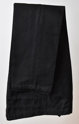 Lot 368 - LORO PIANA; a pair of black cotton jeans, size...