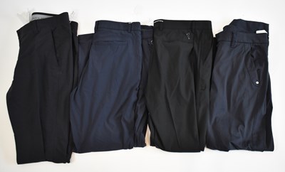 Lot 401 - GOLFINO; a pair of navy blue golf trousers, a...