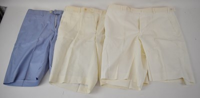 Lot 412 - BAMFORD & SONS; three pairs of cotton shorts,...