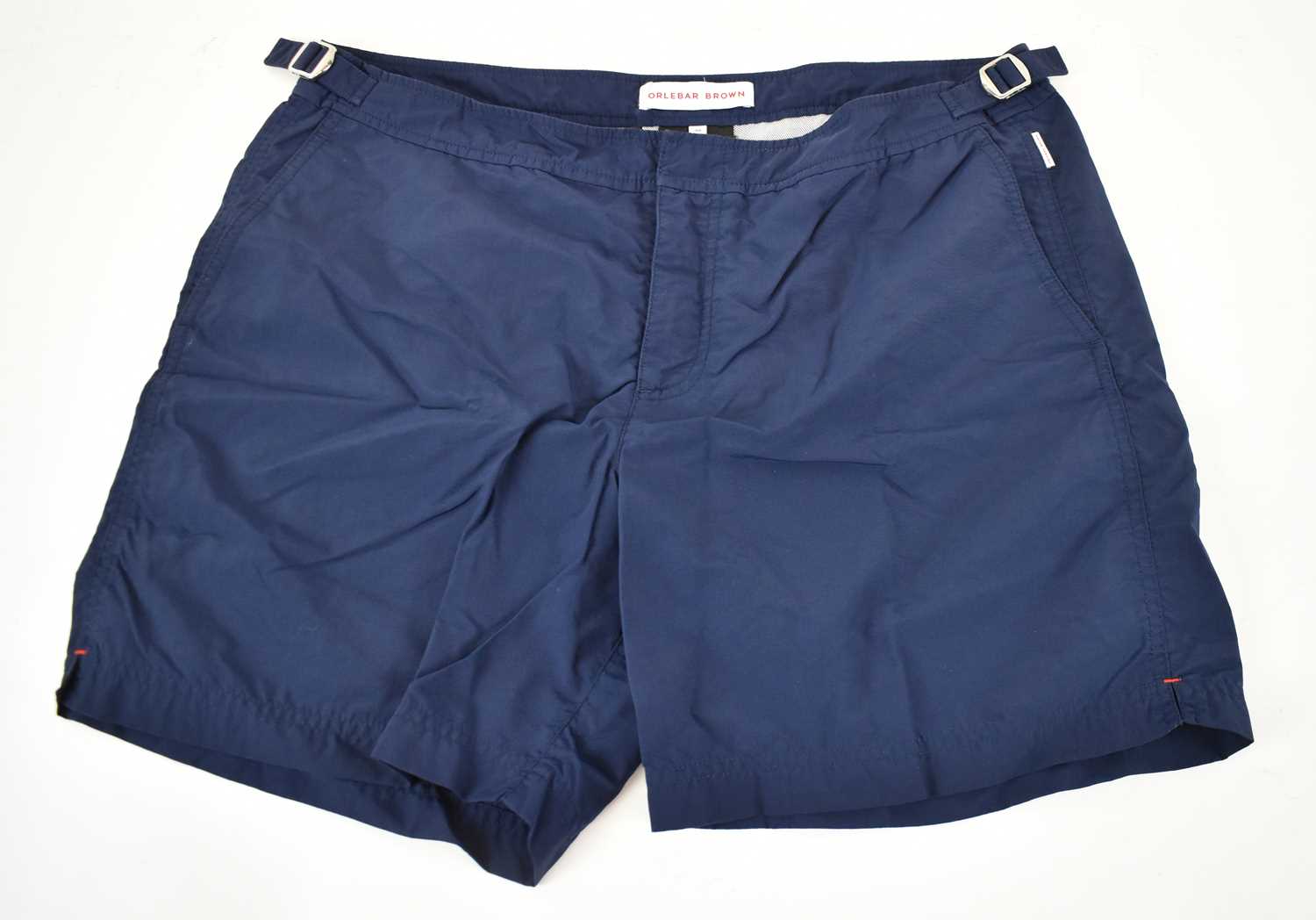 Lot 417 - ORLEBAR BROWN; a pair of navy blue swimming