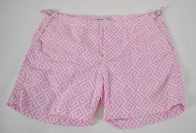 Lot 424 - ORLEBAR BROWN; a pair of pink and white...