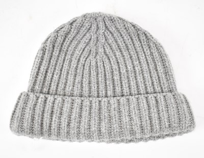 Lot 434 - LORO PIANA; a light grey 100% cashmere beanie...