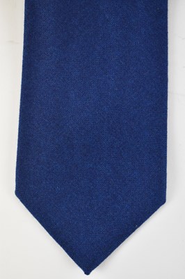 Lot 458 - LORO PIANA; a blue 100% cashmere tie.