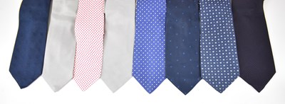 Lot 461 - BORRELLI; eight assorted 100% silk ties.