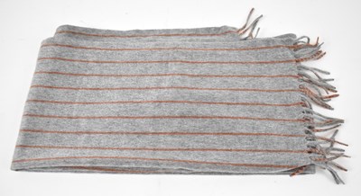 Lot 477 - LORO PIANA; a grey 100% cashmere scarf with...