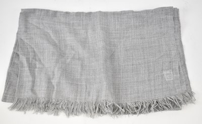 Lot 485 - CRUCIANI; a light grey cashmere and silk scarf...