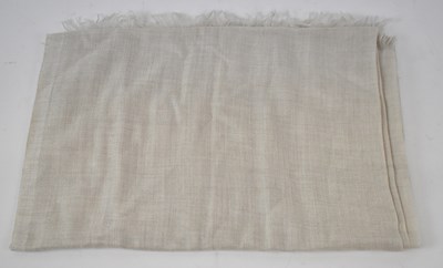 Lot 491 - CRUCIANI; a cream cashmere and silk scarf with...