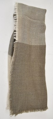 Lot 493 - LORO PIANA; a three tone beige 100% cashmere...