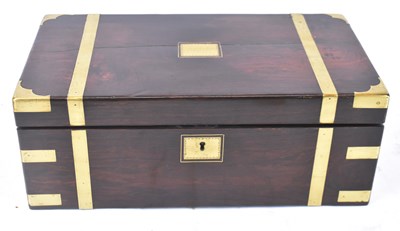 Lot 57 - A 19th century rosewood and brass bound...