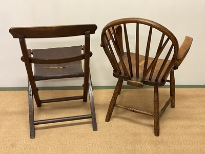 Lot 766 - A Yelverton chair also with a campaign style...