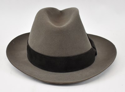 Lot 514 - LORO PIANA; a mink felt trilby trimmed with...