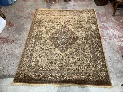 Lot 186 - A gold ground eastern style carpet, 352 x 274cm