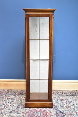 Lot 135 - A reproduction mahogany display cabinet,...