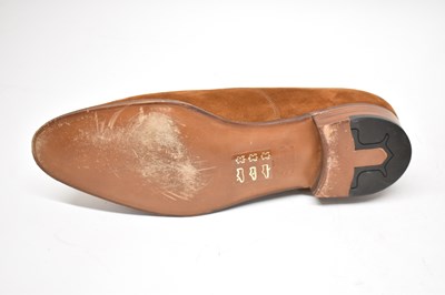 Lot 570 - JOHN LOBB; a pair of brown suede shoes with...