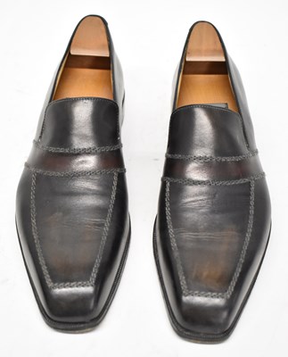 Lot 577 - BERLUTI; a pair of black and brown leather...