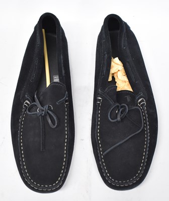 Lot 585 - TODS; a pair of blue suede loafers, size 9.5,...